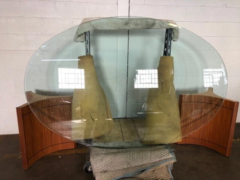 large oval glass table Cover