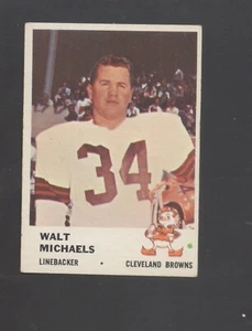 1961 Fleer Football Card #18 Walt Michaels-Cleveland Browns Ex Mint Card - Picture 1 of 1