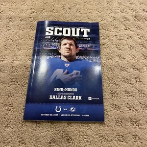 October 20, 2024 Dolphins At Colts Program — Dallas Clark Ring Of Honor - Picture 1 of 2