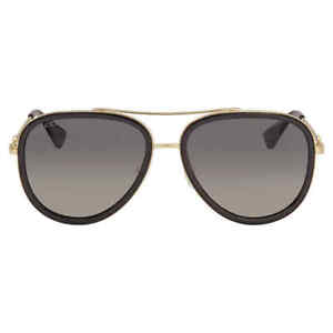 Gucci Polarized Grey Gradient Pilot Ladies Sunglasses GG0062S 011 57