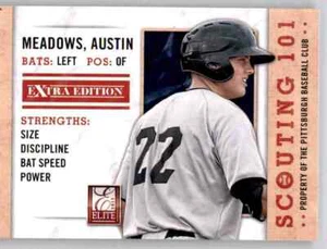 2013 Elite Scouting 101 Austin Meadows Rookie RC Insert MLB Pirates #1 - Picture 1 of 2