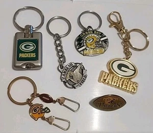 Lotto spille portachiavi Green Bay Packers vintage a nuove tifoso calcio NFL - Foto 1 di 6