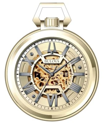 Reloj Bulova Hombre Clásico Automático Esqueleto Dorado Acero Inoxidable 50 MM 97A178 Foto 1 de 2