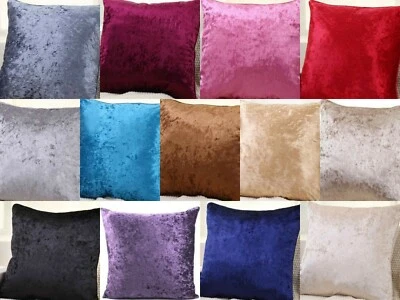 Crushed Velvet Cushion Covers Luxury Plain Cushion Covers 18x18", 24x24, 30x30" - Image 1 of 4