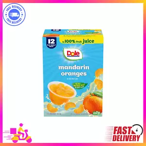 Dole Fruit Bowls Mandarin Oranges in 100% Juice Snacks, 4oz 12 Total Cups, Glute - Picture 1 of 7