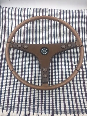 Toyota Celica ST 76 77 liftback coupe brown tan steering wheel OEM JDM Vintage - Image 1 of 4