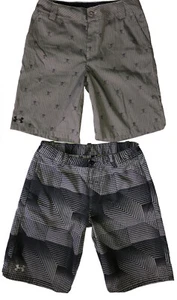 Under Armour Shorts 2 Pair Lot  Boys YLG Loose Fit - Picture 1 of 7