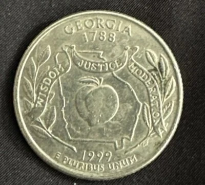 Rare 1788-1999 P-Mint Georgia Peach Quarter - Image 1 of 4