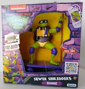 Donnie TMNT action figure riding Skateboard/Sewer Shredders Push Button on Back - Picture 1 of 3