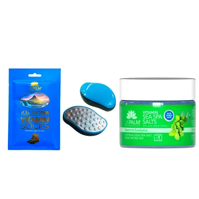 Pedicure Exfoliating Spa Kit For Cracked Heals-Scrub, Rasp, and Feet Socks - Image 1 of 4