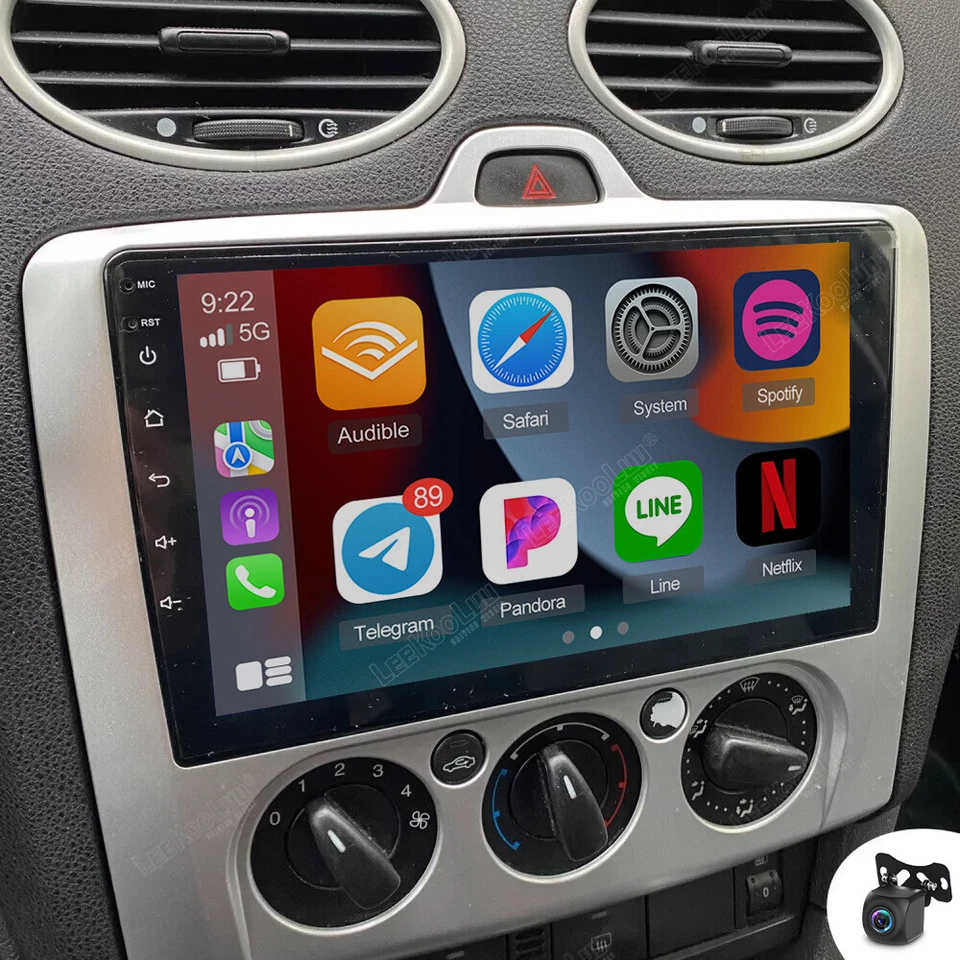 LEEKOOLUU Per Ford Focus MK2 MK II 2004-2011 Android 15 autoradio carplay navigatore GPS + fotocamera