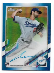 2021 TOPPS CHROME ROOKIE AUTOGRAPH BLUE REFRACTOR #RA-MW MITCH WHITE RC 129/150 - Imagen 1 de 1