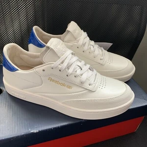 REEBOK CLUB CLASSIC TENNIS White & Blue Trainers Women’s Size 4 37 New In Box - Picture 1 of 11