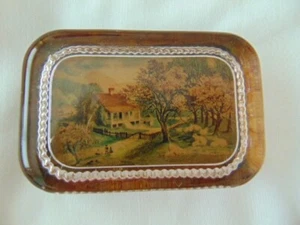 Antique Glass Magnifying Paperweight American Homes Spring Advertising 1945's? - Picture 1 of 4