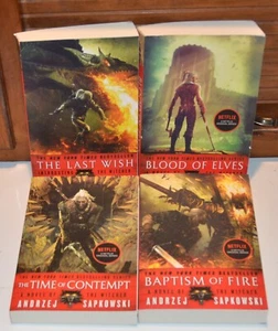 4 The Witcher paperback Book series Lot Andrzej Sapkowski books *skum5 - Picture 1 of 5