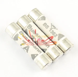 2 pezzi Bussmann 6 mm x 25 mm 250 V 7 A BS1362 fusibile in ceramica - Foto 1 di 1