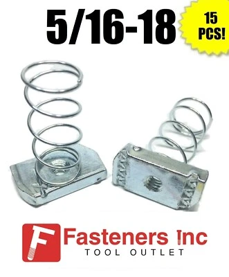 (#4119) P1007-EG 5/16"-18 Spring Nuts for Unistrut/B-Line Channel 15/BX - Image 1 of 4