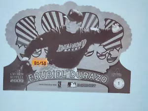 2000 Pacific Crown Royale PROOFS Erubiel Durazo Diamondbacks #1 1/50 1/1 ⚾ - Foto 1 di 2