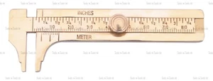 4" Notched Jaws Brass Calipers Jewellery & Watch Gauge 100 mm Sliding Gem Beads - Picture 1 of 1