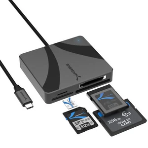 SABRENT USB-C Multi-Card Reader for CFexpress Type B, CFast 2.0, and microSD/SD