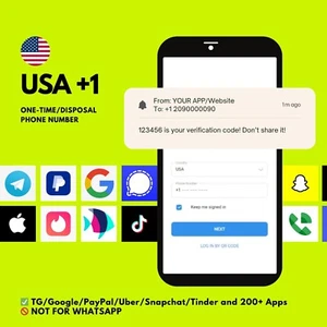 Numéros de téléphone USA uniques pour codes de vérification SMS, OTP, 2FA, pas de SIM requise - Photo 1 sur 3
