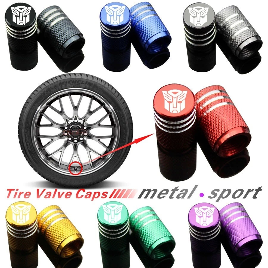4x Transformers Autobots Logo Car Motorcycle Bike Wheel Tire Air Valve Cap - Image 1 of 2