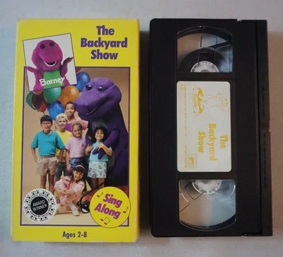 Barney The Backyard Show VHS Vintage Yellow Box Rare OOP Children’s Movie Video - Image 1 of 2