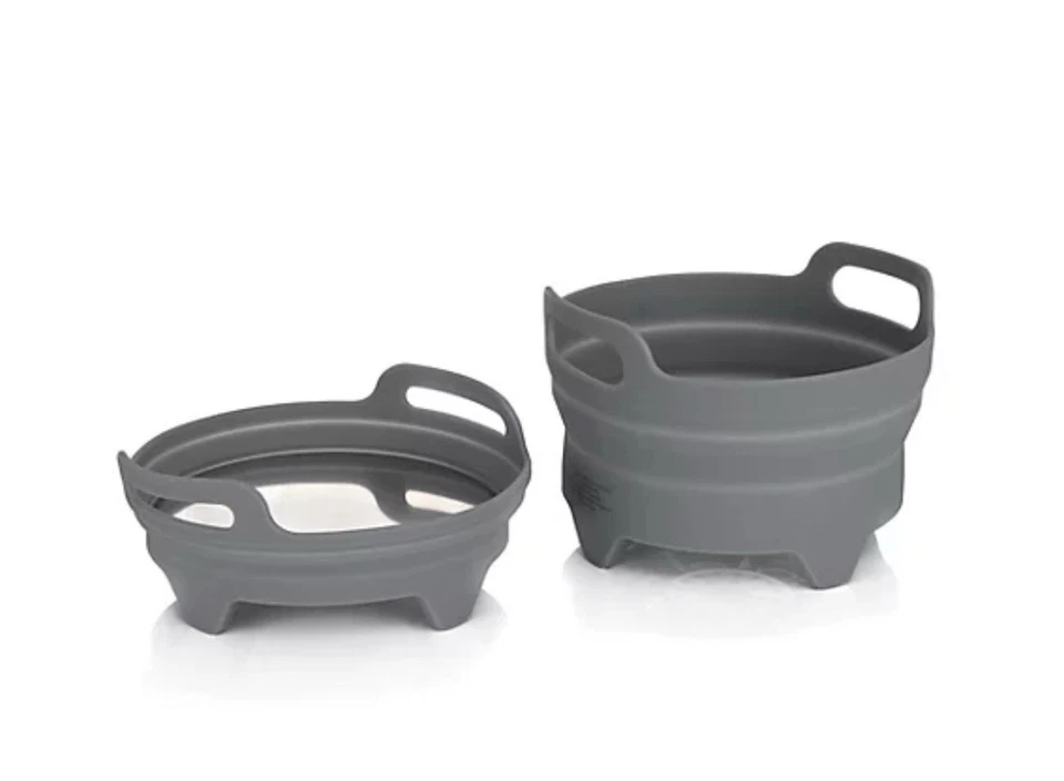 COOK'S ESSENTIALS Silikoneinsätze Heißluftfritteuse 2tlg. Set faltbar - Bild 1 von 1