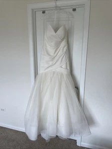 Haute Couture Wedding Gown Sweet Heart Mermaid Horse Hair Button Off White - Picture 1 of 14