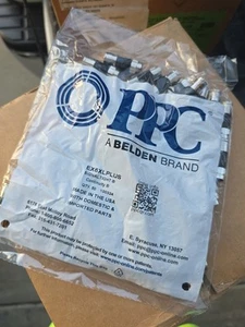 Belden PPC EX6XLPLUS RG6 COAX Coaxial Cable 50 Pack Compression Connectors - Picture 1 of 2