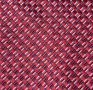 CLUB ROOM Men's 100% Silk XL Necktie Designer Geometric Red EUC - Picture 1 of 3