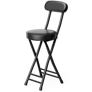 Folding Bar Stool - Black - Picture 1 of 5