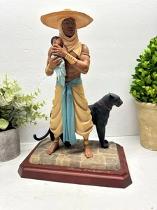 Signed Thomas Blackshear Ebony Visions "The Protector 1995 #37007 A Limited Ed - Picture 1 of 8
