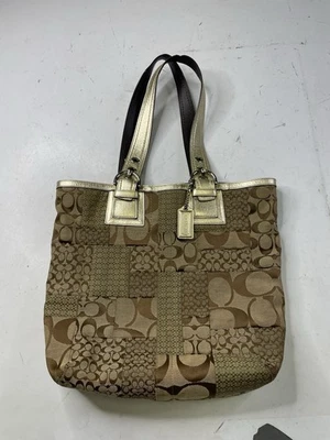 Coach Soho Signature Patchwork  Tote Purse Brown Strap F12318 Y2K - Image 1 of 4