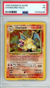 1999 POKEMON GAME #4 CHARIZARD HOLO PSA 1 - Picture 1 of 2