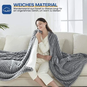 XXL Heizdecke elektrisch Wärmeunterbett Wärmedecke Abschaltautomatik Wärmebett - Bild 1 von 24