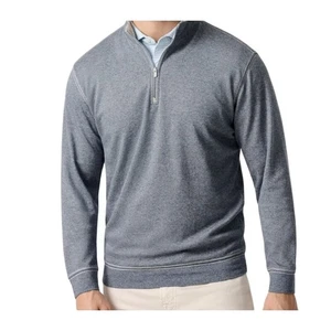 Johnnie-O Size M Hanks Lightweight Sully Quarter Zip Pullover Navy Blue Golf - Picture 1 of 9