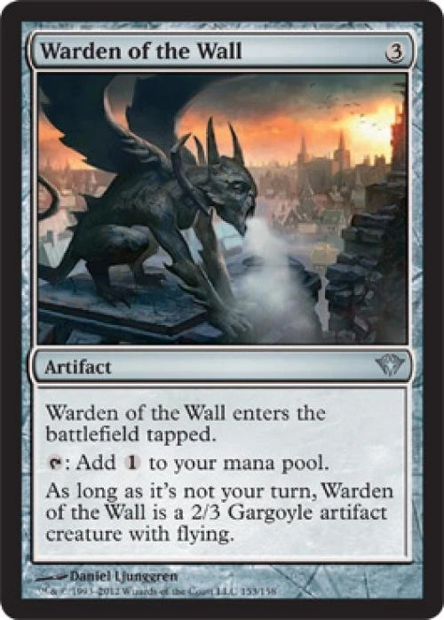 Warden of the Wall -Foil Medium Play MTG Dark Ascension - Image 1 of 1