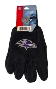 Baltimore Ravens Size Large Jersey Dot Work Gloves - Team Colors - Picture 1 of 2