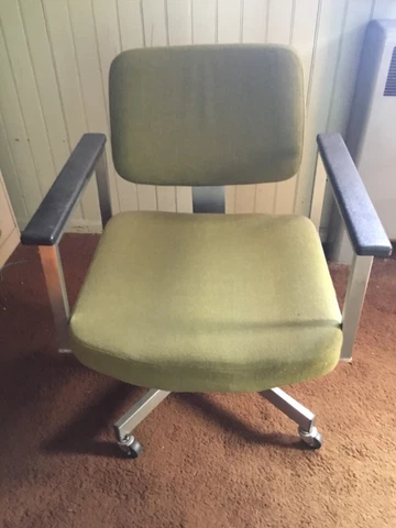 Vintage Cole & Company Art Metal MCM Green Swivel Arm Chair Cover