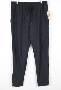Asics Men's Woven Cargo Pants Jogger Black Zip Bottom Zip Pocket BK001 - Picture 1 of 5