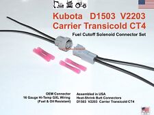 Kubota Carrier TRANSICOLD CT4 Fuel Shut Off Solenoid Connector Plug Pigtail SET