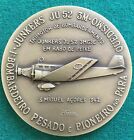 Beautiful antique and rare bronze medal of Junkers JU 52 3M