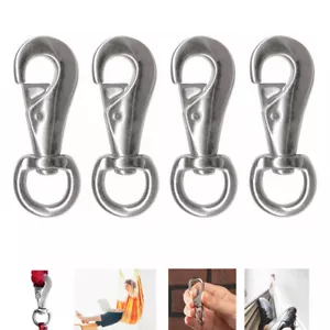 4 Pack Heavy Duty Swivel Snap Hooks Dog Leashes Rope Boat Spring Hook Pet Chains - Picture 1 of 1