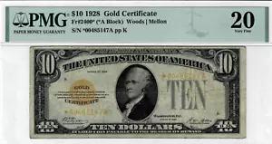 1928 $10 Gold Certificate *STAR* note-fr. 2400*--PMG VF 20--Comment Free! - Picture 1 of 6