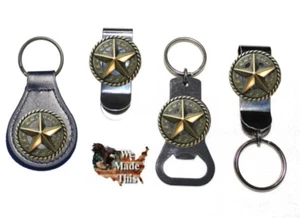 Portachiavi portachiavi apribottiglie western stella e corda personalizzato fermasoldi - Foto 1 di 6