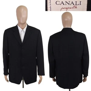 Chaqueta Blazer Canali Proposta Tres Botones Azul Marino Lúpulo Lana Cupro 52R 42R - Imagen 1 de 11