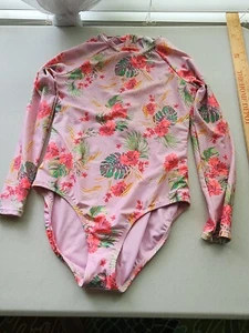 Girls Plus Size Art Class 1 Pc Bthing Suit XL Pink With Sleeves - Picture 1 of 11