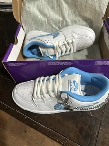 Size 8 - Nike Nicole Hause x Dunk Pro SB Low White University Blue - Picture 1 of 3
