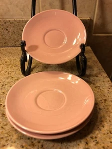 1940'S 50's (3) PINK LU-RAY PASTELS (TS&T) TAYLOR SMITH & TAYLOR CUP PLATE 6" - Picture 1 of 5
